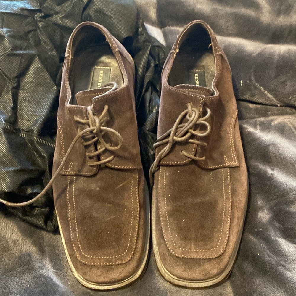 Kenneth Cole Men's Oxford Shoes Suede Tan Buck the Trend Lace Up Size 7